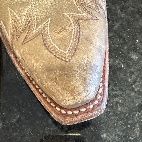 Ariat Dixon Gold Metallic Leather Western Ankle Boots - Picture 7 of 12